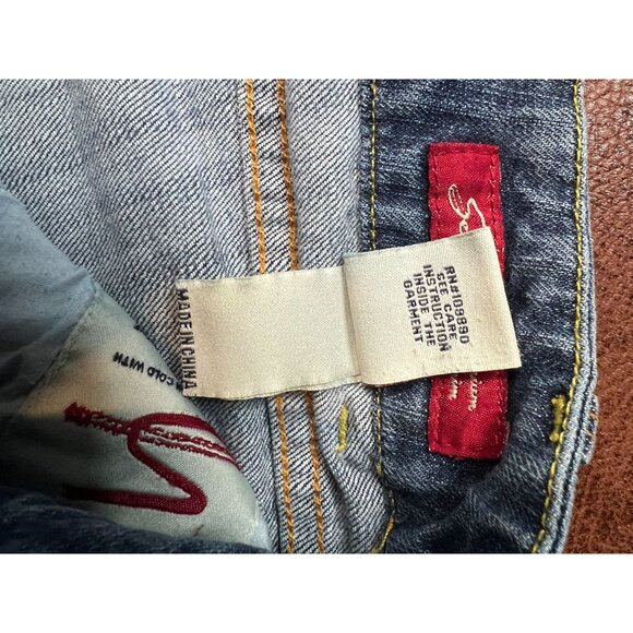 Seven7 Womens Low Rise  Bootcut Jeans Size 32 Light Wash Denim Y2k - Picture 2 of 9